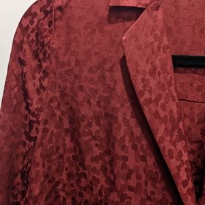 Sezane Chemise Florence Size 38 Bordeaux